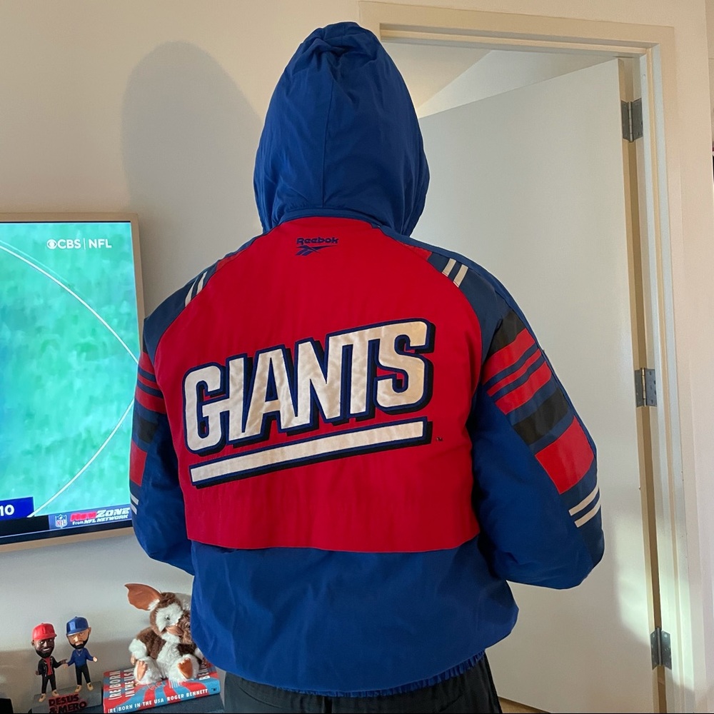 Vintage New York Giants Winter Coat Size Large